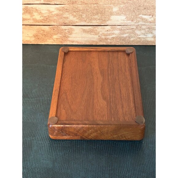 Teak Small Paper Tray 7x4.75x1" - Picture 3 of 4